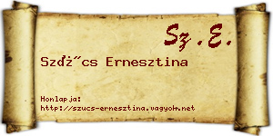 Szűcs Ernesztina névjegykártya