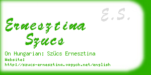 ernesztina szucs business card